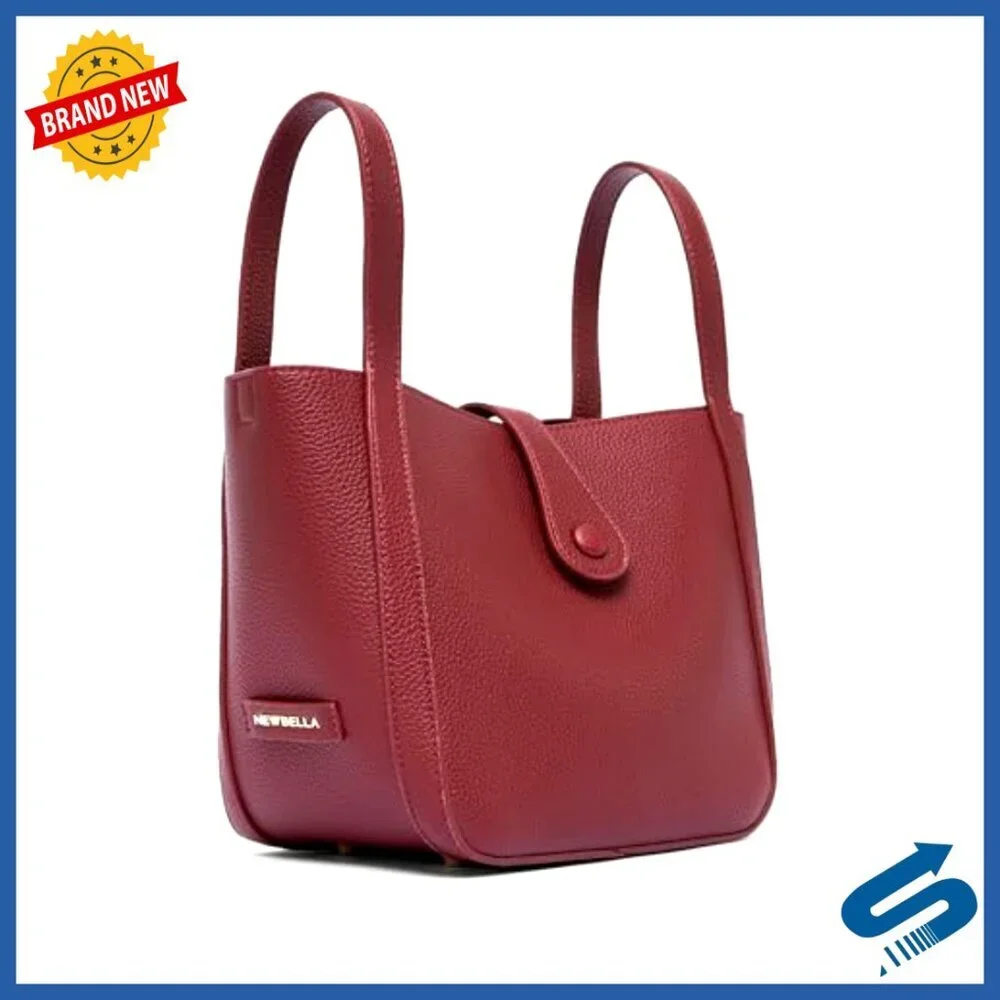 Square Top Handle Bucket Bag with Crossbody Strap for Work & Commute